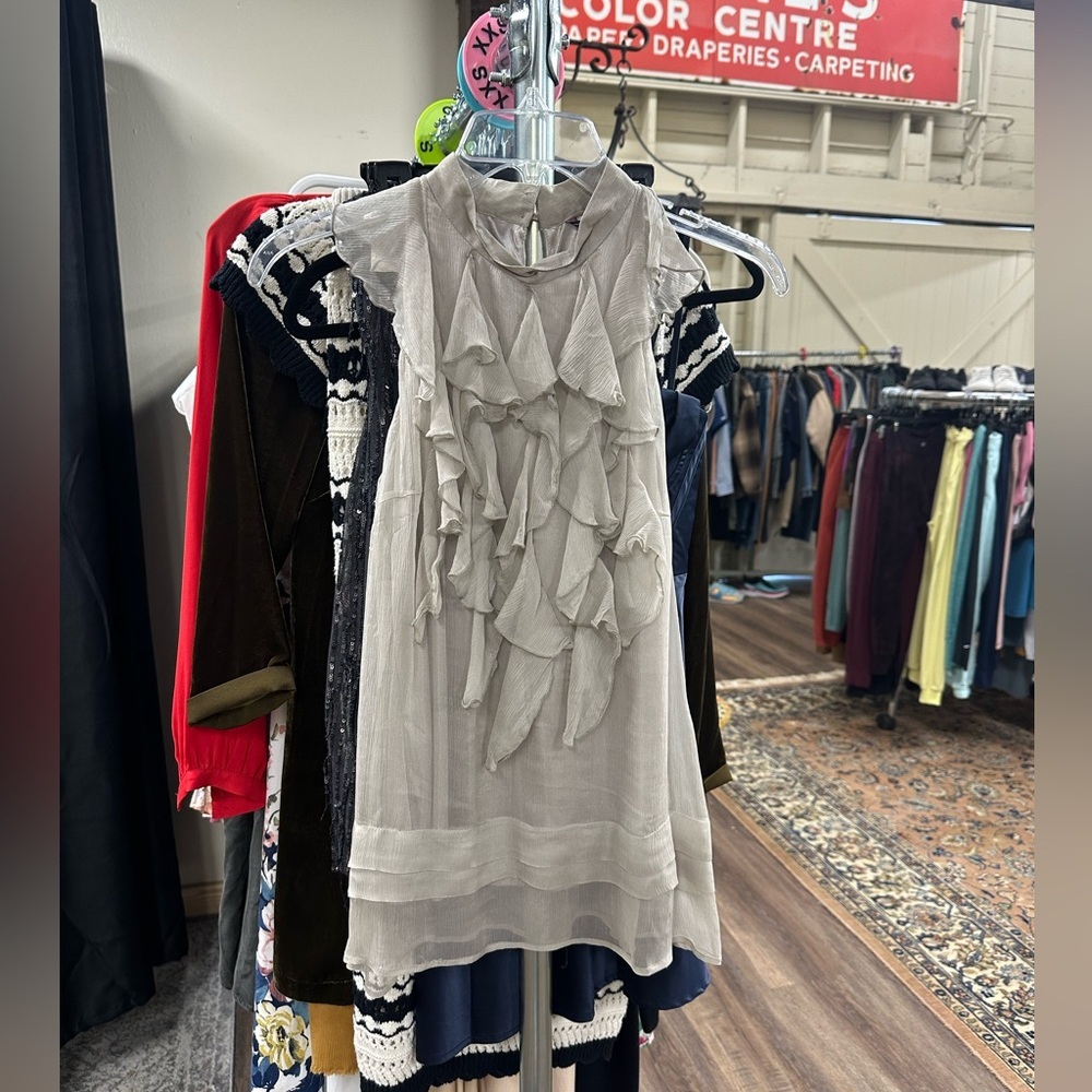 Traffic people 100% silk blouse y2k